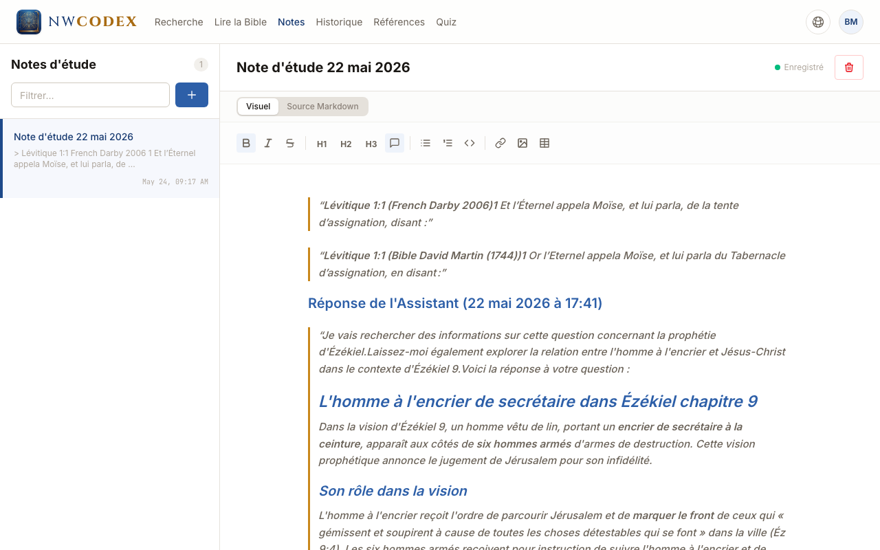 Carnet de notes d'étude personnel